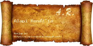 Alapi Renáta névjegykártya