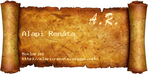 Alapi Renáta névjegykártya